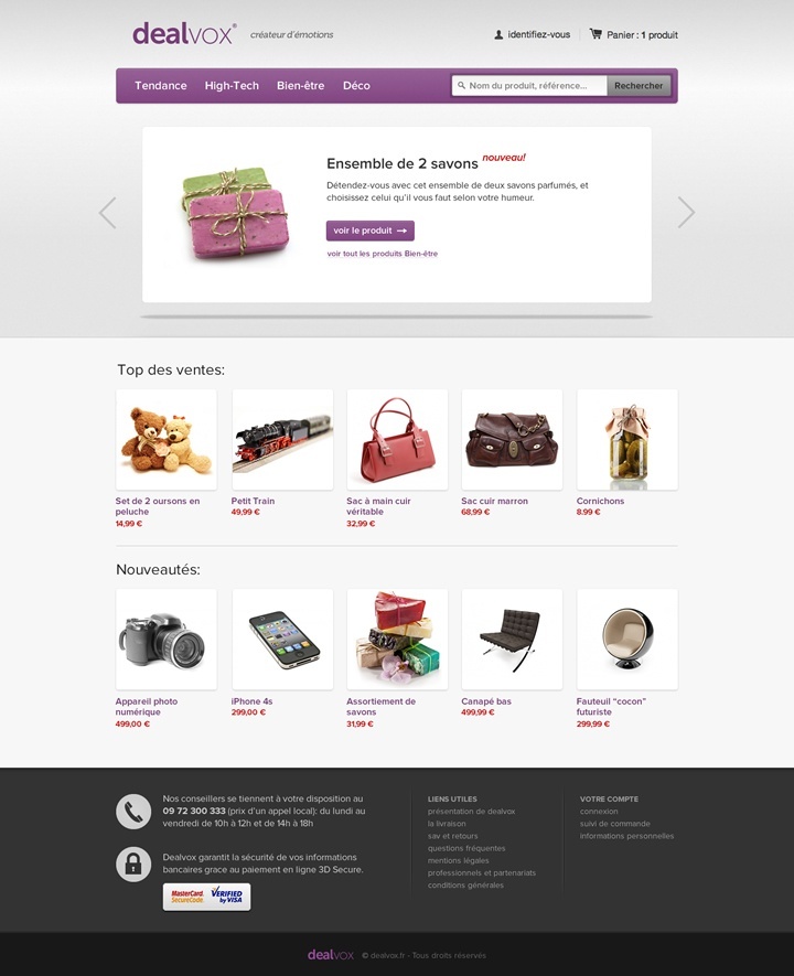 dealvox webdesign page accueil