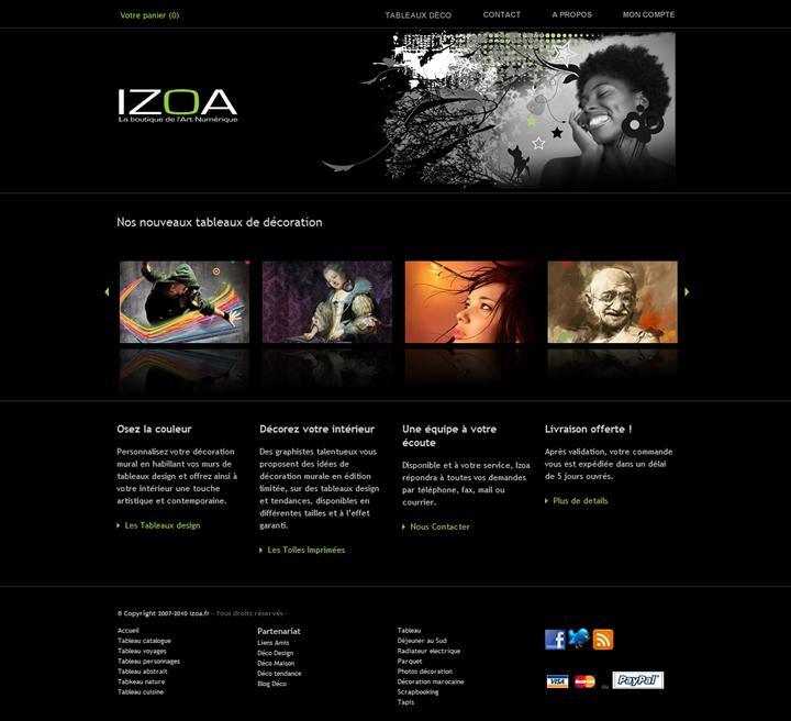 izoa webdesign page accueil