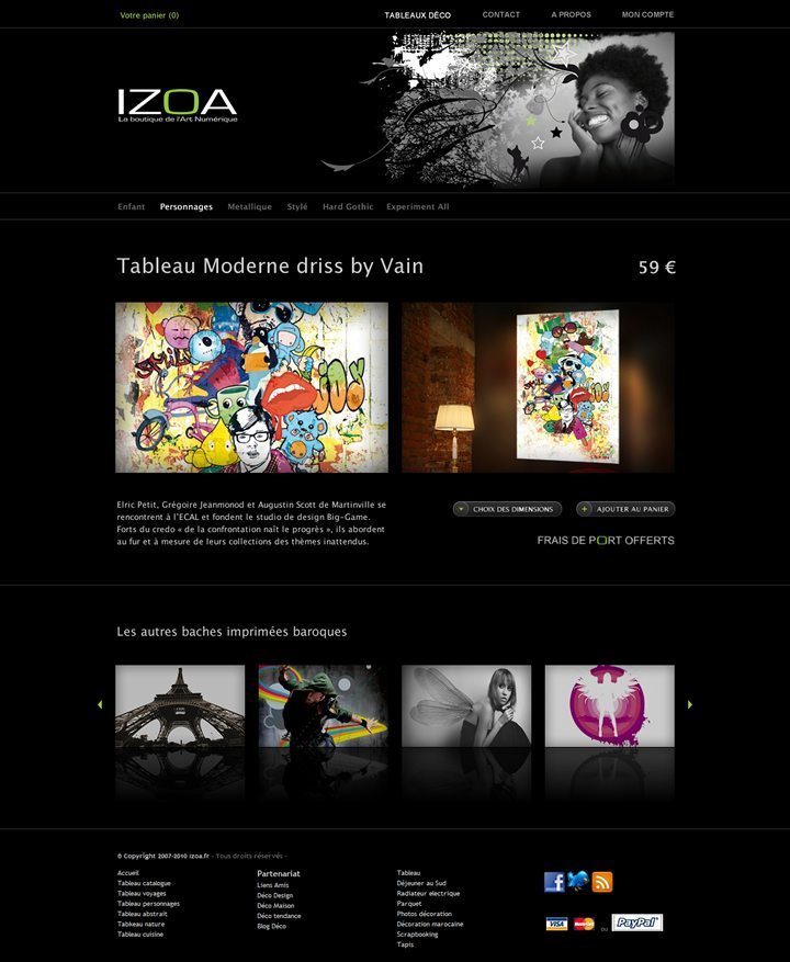 izoa webdesign page produit