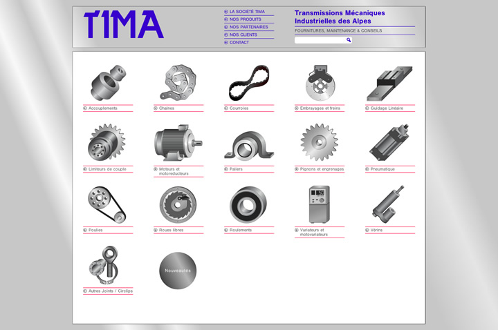 intégration tima page catalogue