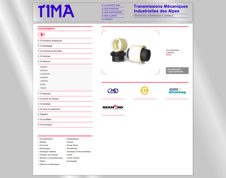 intégration tima page produits