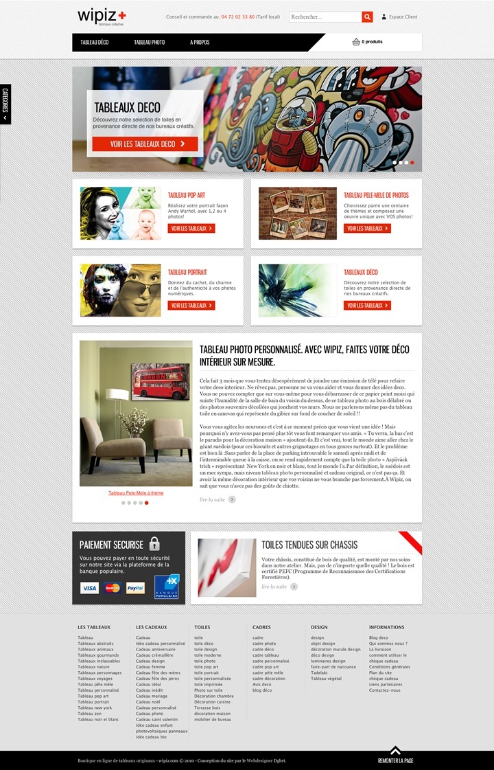 webdesign wipiz ecommerce page accueil