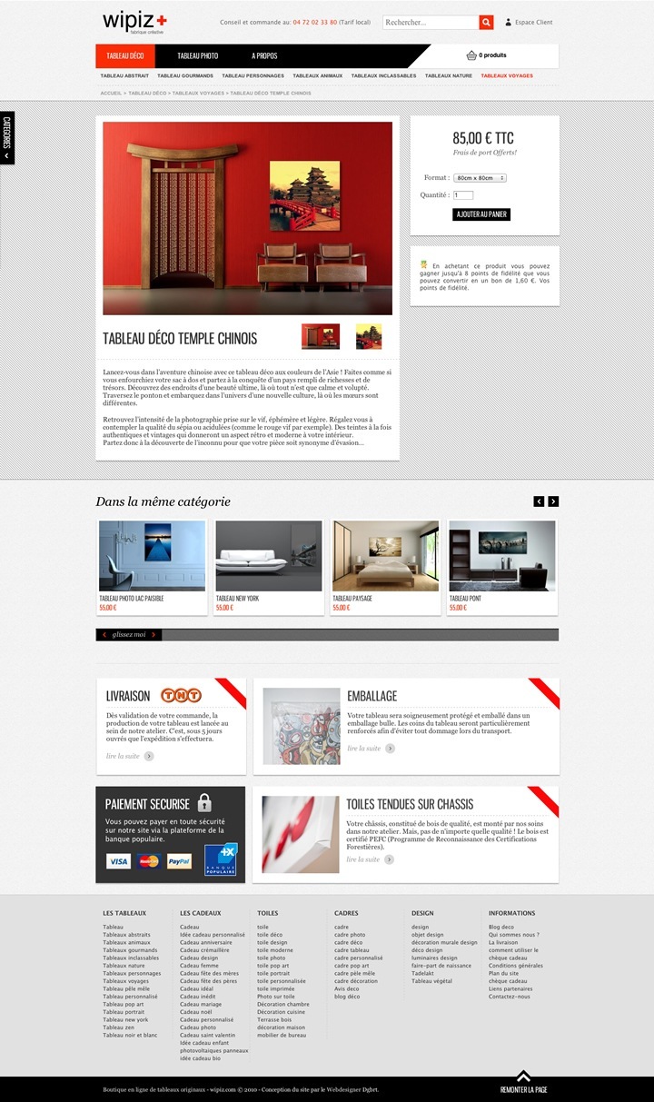 webdesign wipiz ecommerce page produit